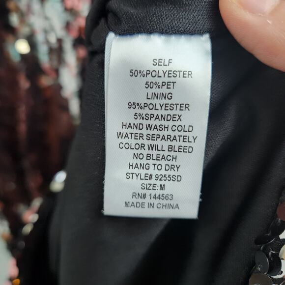 Shop17 Multicolored Strappy Sequin Scoop Tie Back Dress - Picture 9 of 9